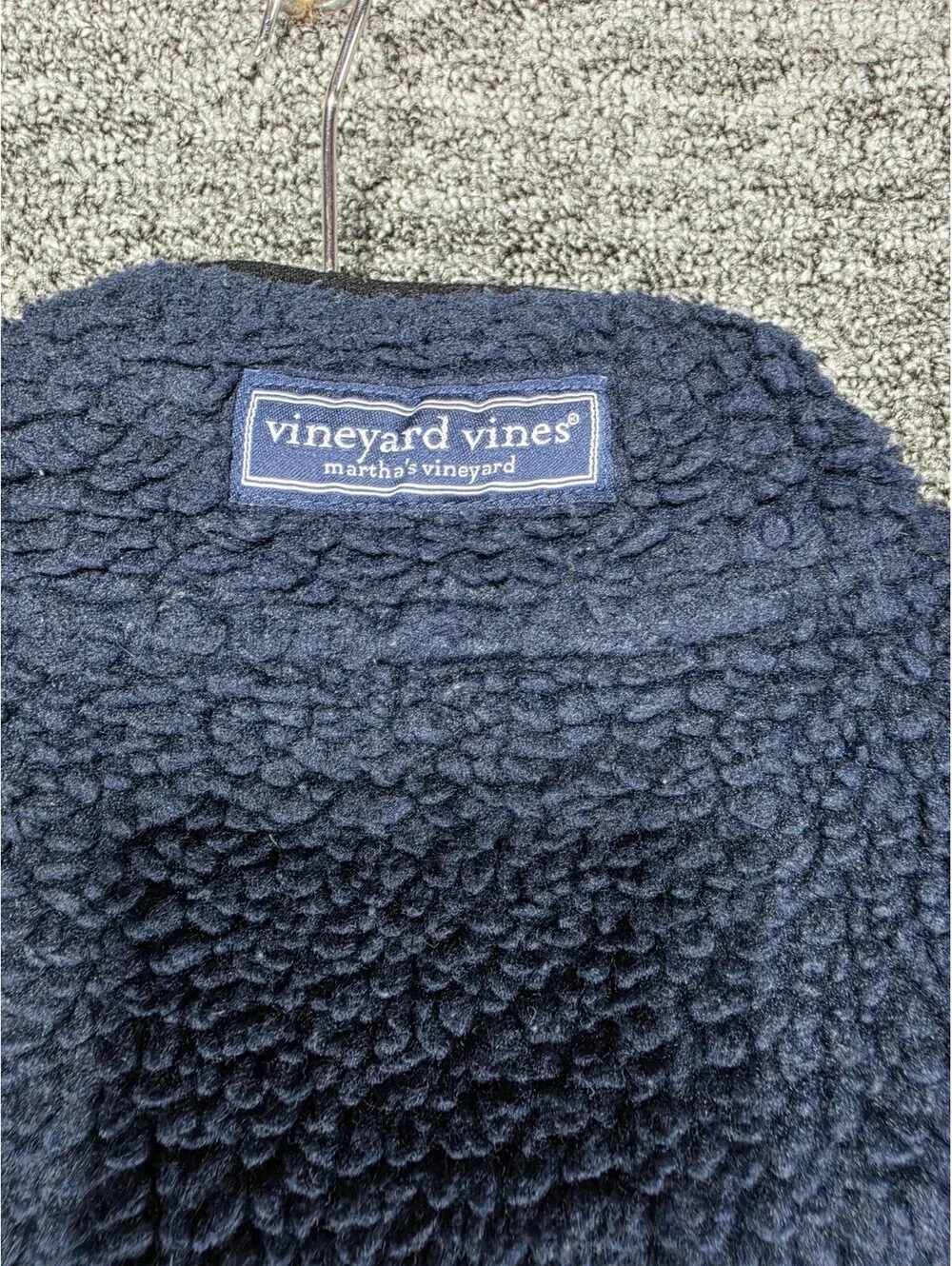 Vineyard Vines SuperShep Men's Vest Blue Full Zip Stand-Up Collar Pockets M